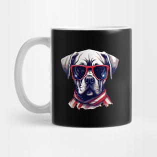 Dog Sunglasse American Flag Funny Father's Day & 4th Of July Mug